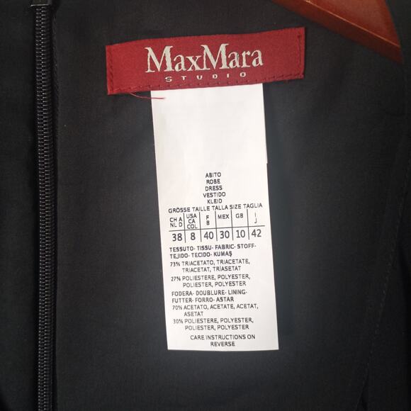 Max Mara Sheer and Ruffle Neckline Cap Sleeve Dress - Picture 4 of 9